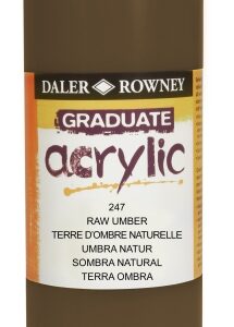 daler rowney graduate pintura acrilica botella de plastico 500ml color sombra natural