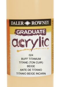daler rowney graduate pintura acrilica botella de plastico 500ml color titanio buff
