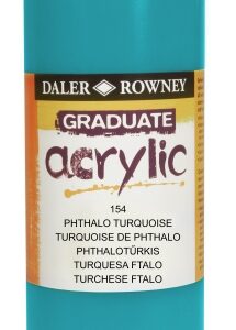daler rowney graduate pintura acrilica botella de plastico 500ml color turquesa ftalo