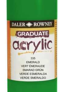 daler rowney graduate pintura acrilica botella de plastico 500ml color verde esmeralda