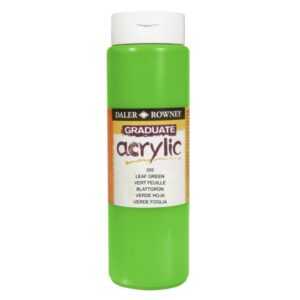 daler rowney graduate pintura acrilica botella de plastico 500ml color verde hoja
