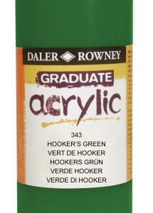 daler rowney graduate pintura acrilica botella de plastico 500ml color verde hooker