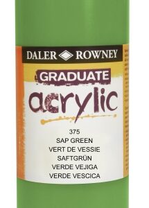 daler rowney graduate pintura acrilica botella de plastico 500ml color verde vejiga