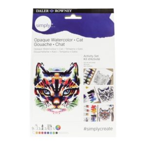 daler rowney simply activity pack de 16 piezas temperas gouache tematica gato colores surtidos