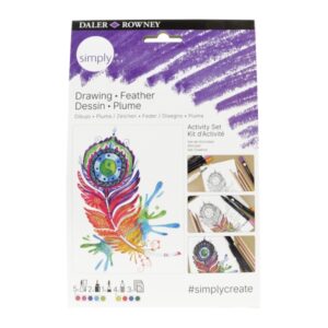 daler rowney simply activity pack de 15 piezas tematica de pluma colores surtidos