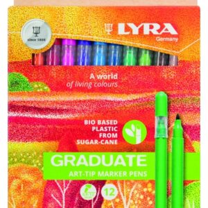lyra graduate art tip pack de 12 rotuladores colores surtidos