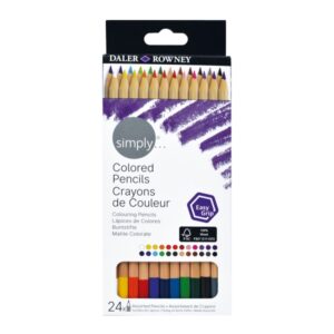 daler rowney simply pack de 24 lapices colores colores surtidos