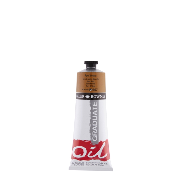 daler rowney graduate pintura al oleo tubo de aluminio 220ml color siena natural
