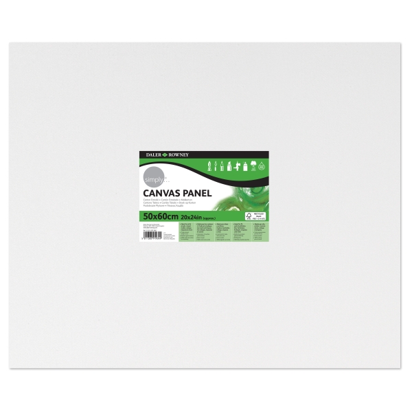 daler rowney simply carton entelado 250g 50x60cm imprimacion triple grano medio 100% algodon sin acido 250g color blanco