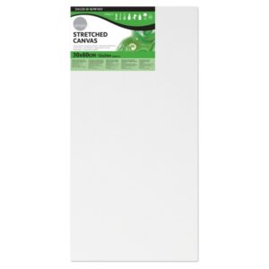daler rowney simply bastidor entelado 30x60cm imprimacion triple grano medio 100% algodon sin acido 250g color blanco