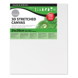daler rowney simply bastidor entelado 3d 24x30cm imprimacion triple grano medio 100% algodon sin acido 250g color blanco