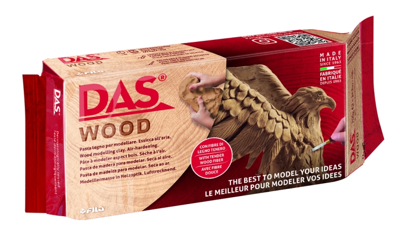 das wood pasta de madera para modelar que endurece al aire 700g color marron