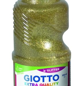 giotto extra quality glitter tempera 250ml lispa para el uso botella bio pet color oro