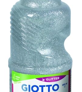 giotto extra quality glitter tempera 250ml lispa para el uso botella bio pet color plata