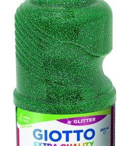 giotto extra quality glitter tempera 250ml lispa para el uso botella bio pet color verde