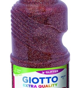 giotto extra quality glitter tempera 250ml lispa para el uso botella bio pet color bronce