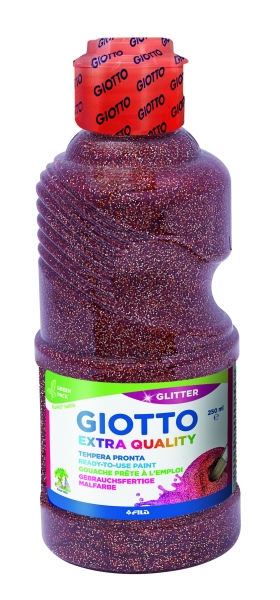 giotto extra quality glitter tempera 250ml lispa para el uso botella bio pet color bronce