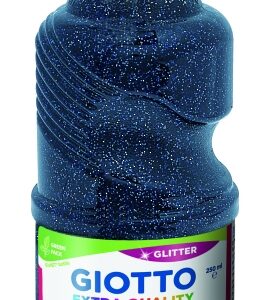 giotto extra quality glitter tempera 250ml lispa para el uso botella bio pet color azul oscuro
