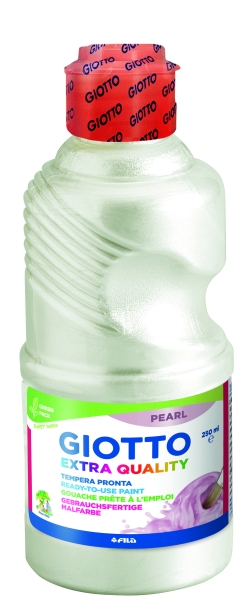 giotto extra quality pearl tempera 250ml lispa para el uso botella bio pet color blanco