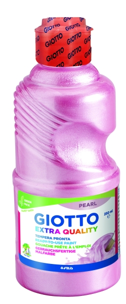 giotto extra quality pearl tempera 250ml lispa para el uso botella bio pet color magenta