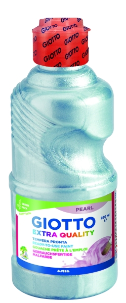 giotto extra quality pearl tempera 250ml lispa para el uso botella bio pet color cyan