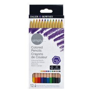 daler rowney simply pack de 12 lapices colores colores surtidos
