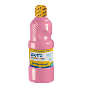 giotto school paint tempera 500ml lista para el uso super lavable botella bio pet color rosa