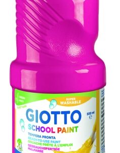 giotto school paint tempera 500ml lista para el uso super lavable botella bio pet color magenta