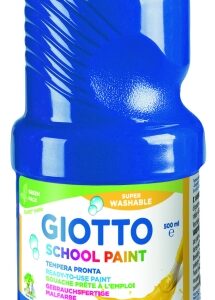 giotto school paint tempera 500ml lista para el uso super lavable botella bio pet color azul