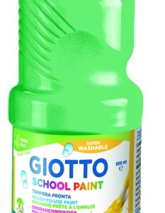 giotto school paint tempera 500ml lista para el uso super lavable botella bio pet color turquesa