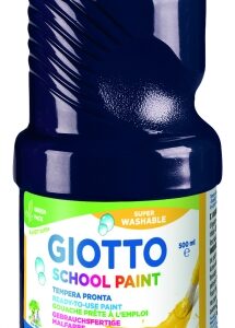 giotto school paint tempera 500ml lista para el uso super lavable botella bio pet color negro