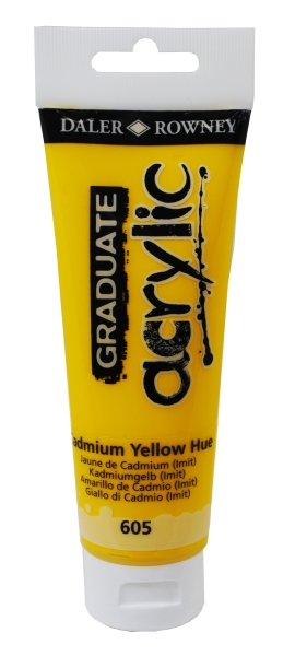daler rowney graduate pintura acrilica tubo de plastico 120ml color amarillo de cadmio