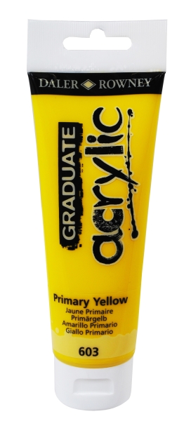 daler rowney graduate pintura acrilica tubo de plastico 120ml color amarillo primario
