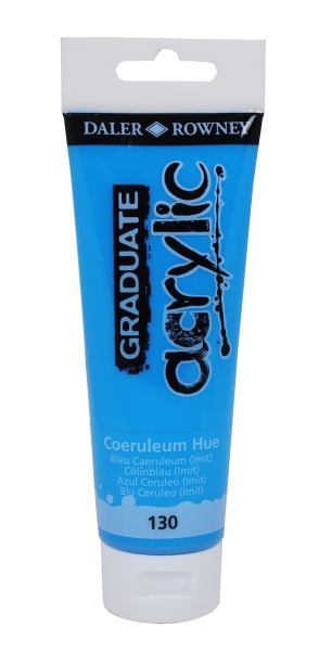 daler rowney graduate pintura acrilica tubo de plastico 120ml color azul ceruleo