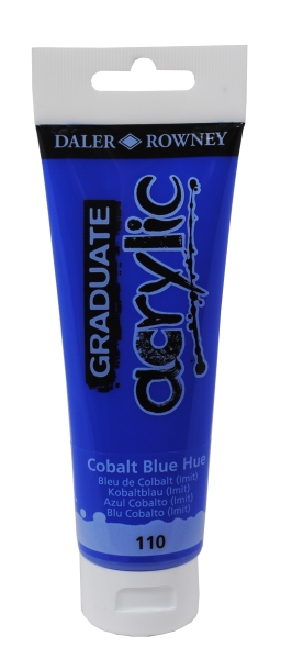 daler rowney graduate pintura acrilica tubo de plastico 120ml color azul cobalto