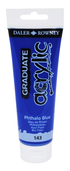 daler rowney graduate pintura acrilica tubo de plastico 120ml color azul ftalo