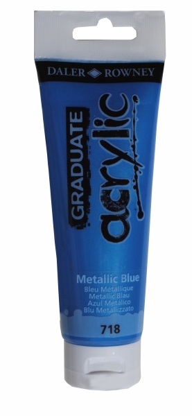 daler rowney graduate pintura acrilica tubo de plastico 120ml color azul metalico