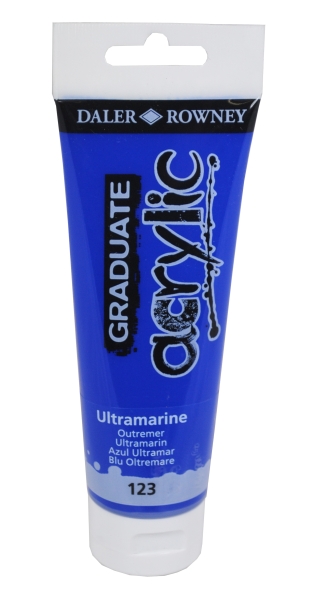 daler rowney graduate pintura acrilica tubo de plastico 120ml color azul ultramarino