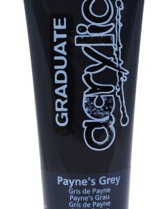 daler rowney graduate pintura acrilica tubo de plastico 120ml color gris de payne
