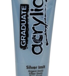 daler rowney graduate pintura acrilica tubo de plastico 120ml color imitacion plata