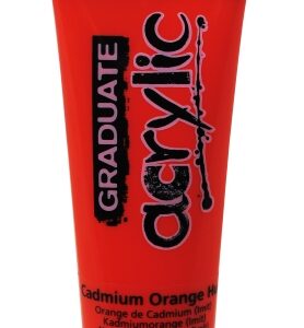 daler rowney graduate pintura acrilica tubo de plastico 120ml color naranja de cadmio