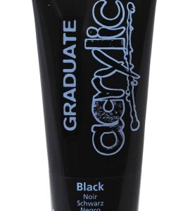 daler rowney graduate pintura acrilica tubo de plastico 120ml color negro