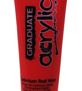 daler rowney graduate pintura acrilica tubo de plastico 120ml color rojo de cadmio