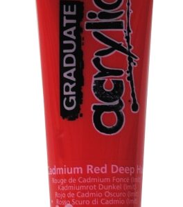 daler rowney graduate pintura acrilica tubo de plastico 120ml color rojo de cadmio profundo