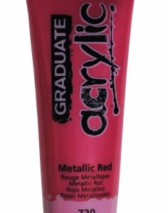 daler rowney graduate pintura acrilica tubo de plastico 120ml color rojo metalico
