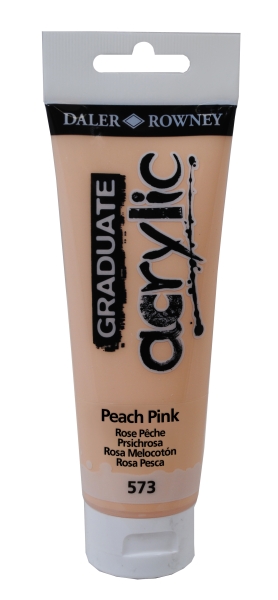 daler rowney graduate pintura acrilica tubo de plastico 120ml color rosa melocoton