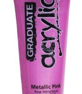 daler rowney graduate pintura acrilica tubo de plastico 120ml color rosa metalico