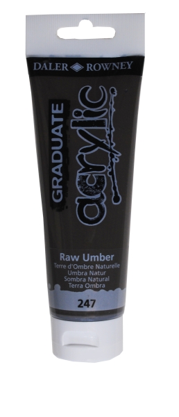 daler rowney graduate pintura acrilica tubo de plastico 120ml color sombra natural