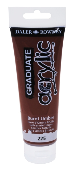 daler rowney graduate pintura acrilica tubo de plastico 120ml color sombra tostada