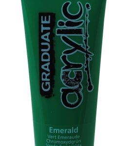 daler rowney graduate pintura acrilica tubo de plastico 120ml color verde esmeralda
